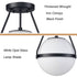 Globe Semi Flush Ceiling Light Black